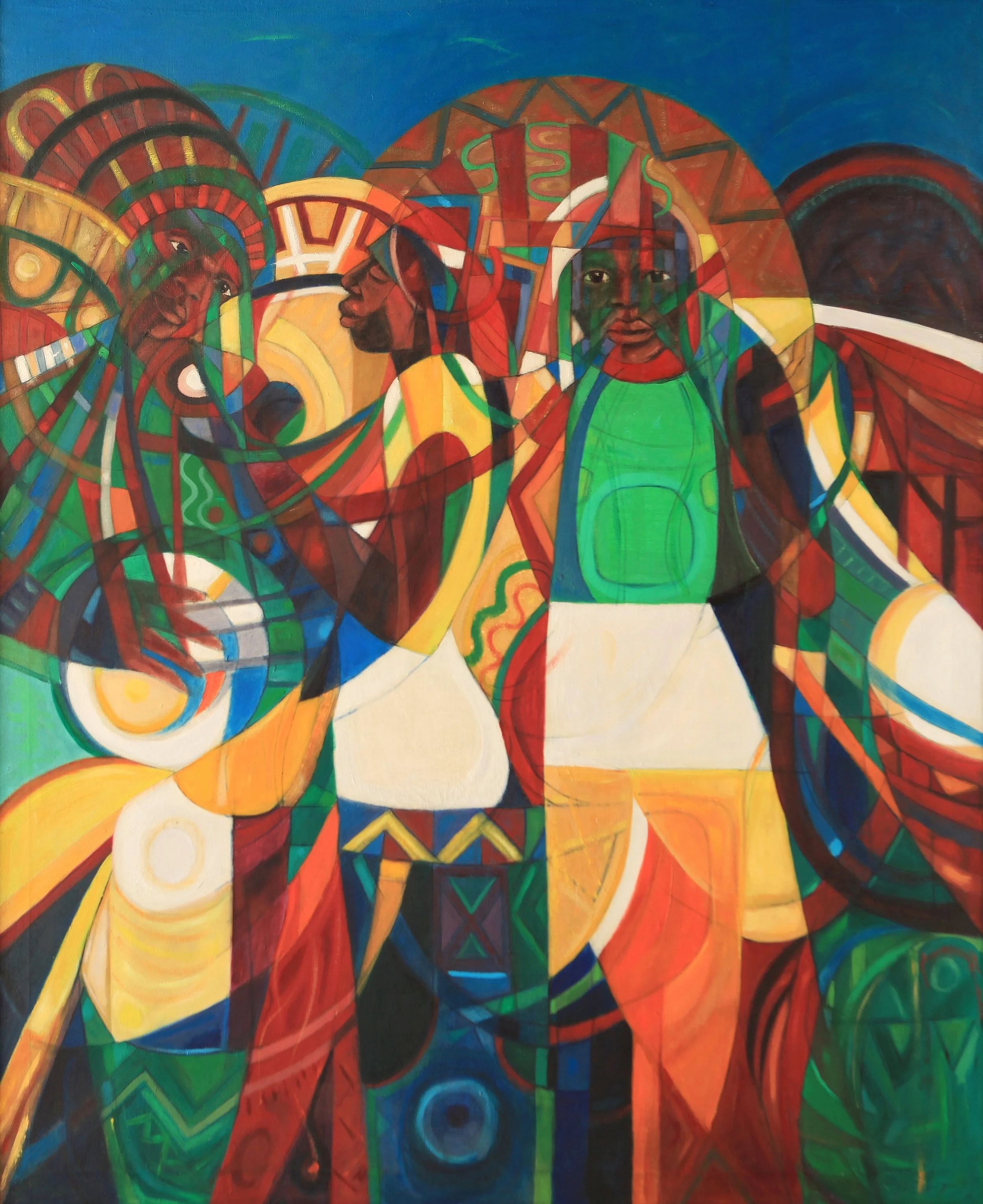 Green Parade (1978) by Maxwell Taylor, 42" x 50"