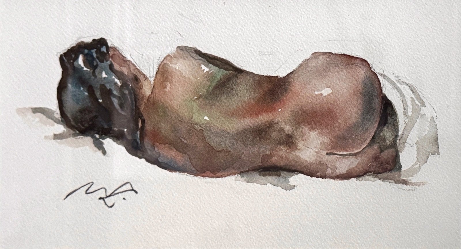 Sleeping Nudes (2014) by Malcom Rae, 5" x 11"