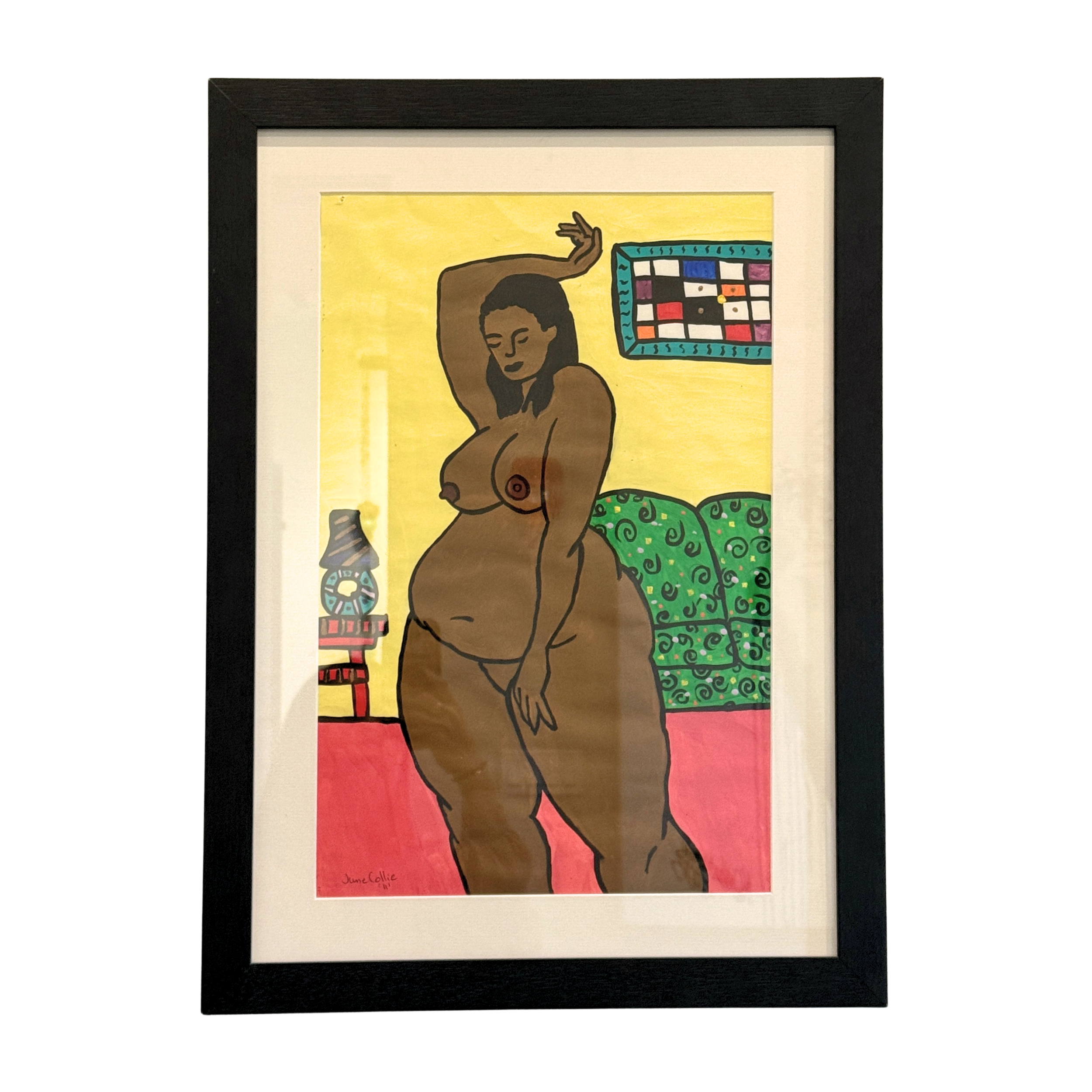 Woman Posing (2011) by June Collie, 17" x 23"