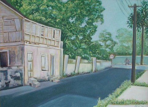 The Dean's House, Virginia Street (1989) by Antonius Roberts, 44" x 34"