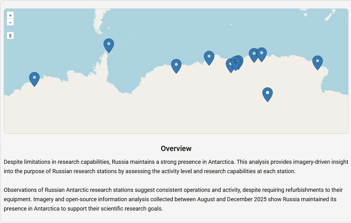 An article written by several members of the CIRAT has now gone live on Tearline.mil. If your interested or just want to support our lakers read up on, Russian Research Capabilities: An Analysis of Russian Antarctic Stations, TODAY!!!

#mercyhurstuni