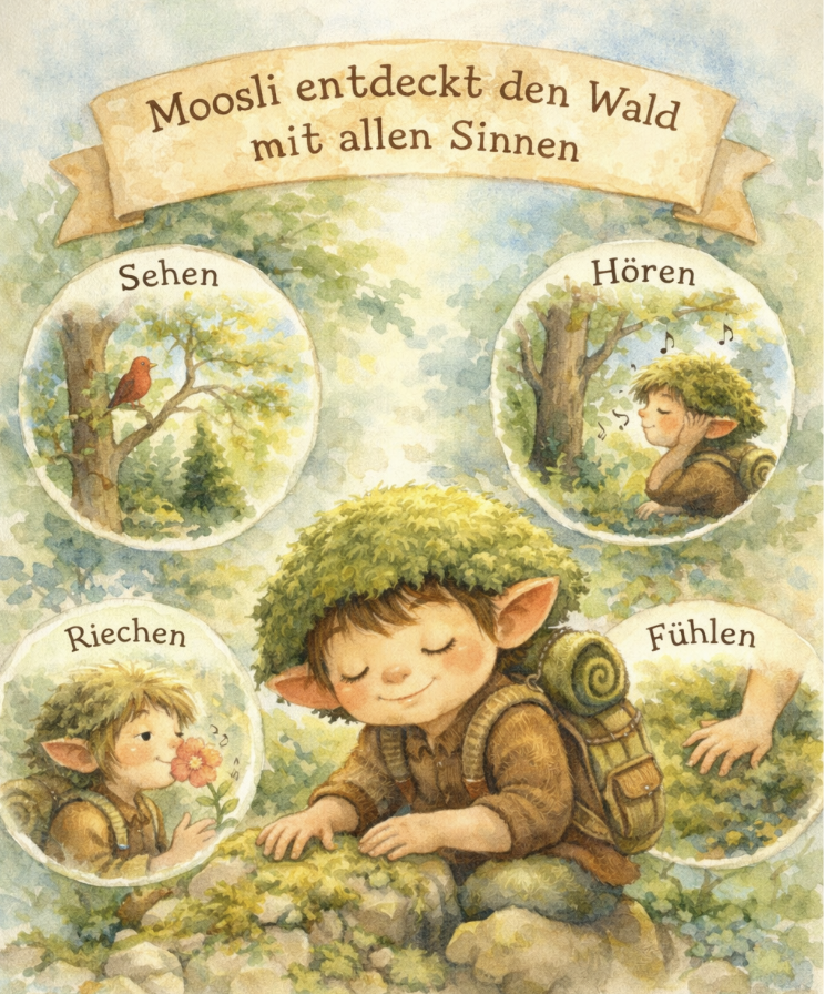 Moosli entdeckt den Wald mit allen Sinnen