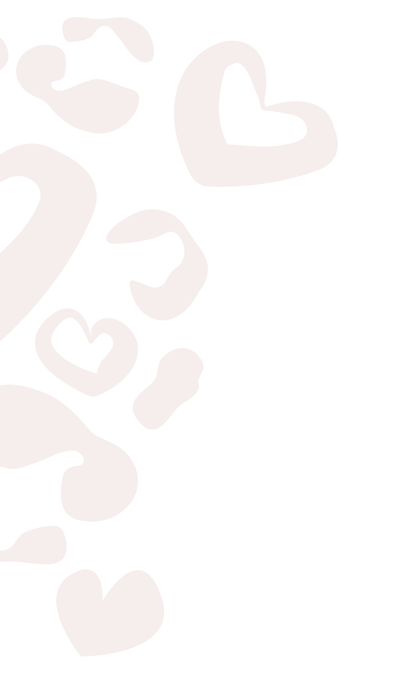 Black background with white heart-shaped and love-themed text in a scattered pattern.
