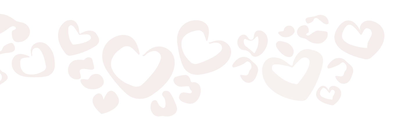 White hearts of various sizes on a black background