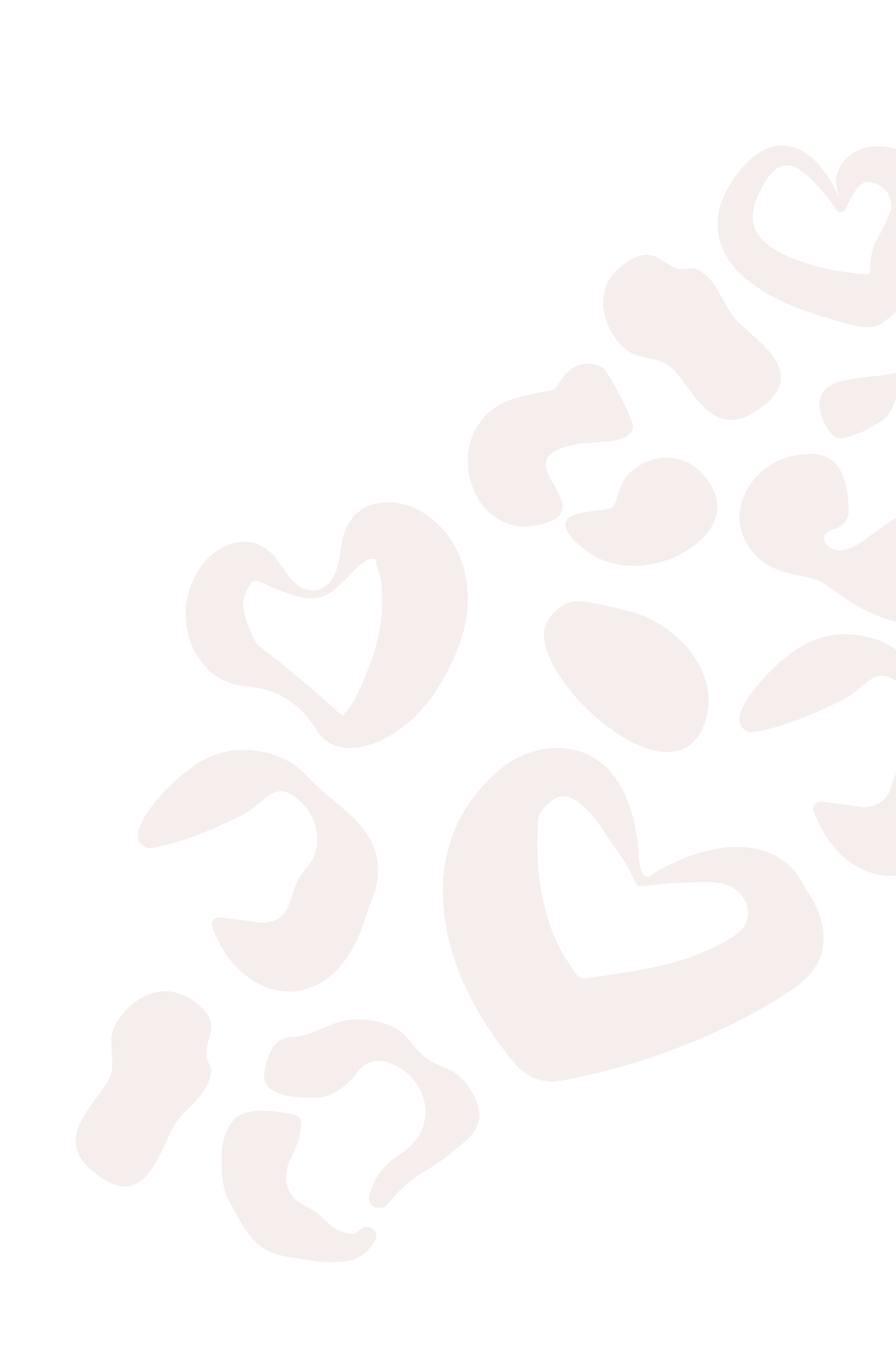 Black background with white heart-shaped and abstract cutout designs scattered across the image.