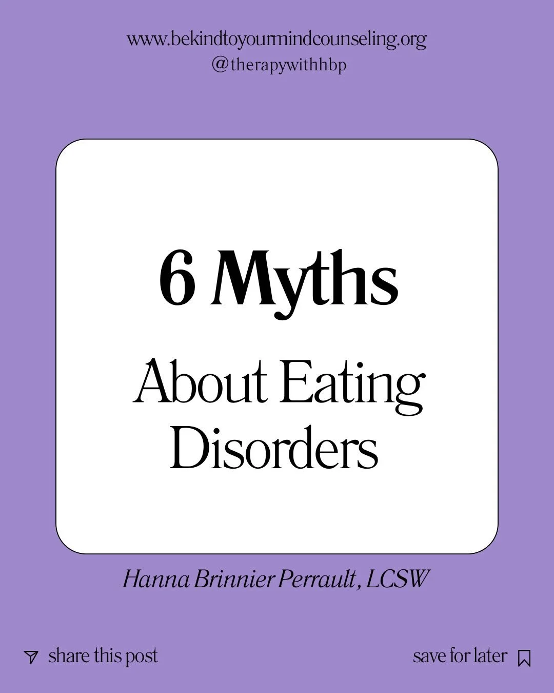 February is Eating Disorder Awareness Month 🦋💝 &mdash; and we need to talk about the myths that keep people struggling in silence.

Eating disorders aren&rsquo;t just &ldquo;diets gone wrong,&rdquo; picky eating, or lifestyle trends. They are serio