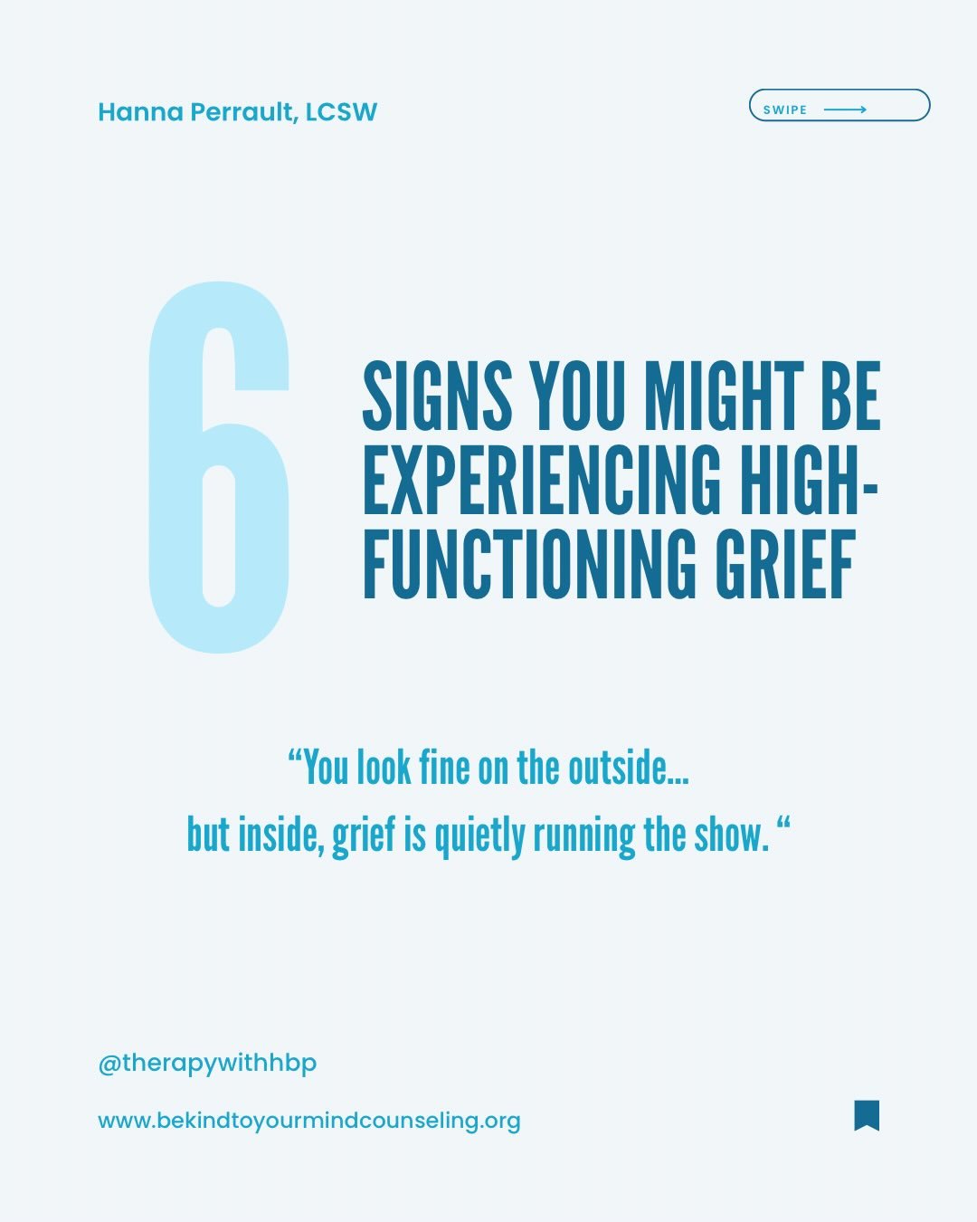 High-functioning grief is real.

You can show up for work, family, and life&hellip;
and still be quietly carrying grief inside.

Signs might look like:
&bull; Overworking or over-giving
&bull; Smiling while crumbling inside
&bull; Saying &ldquo;I&rsq