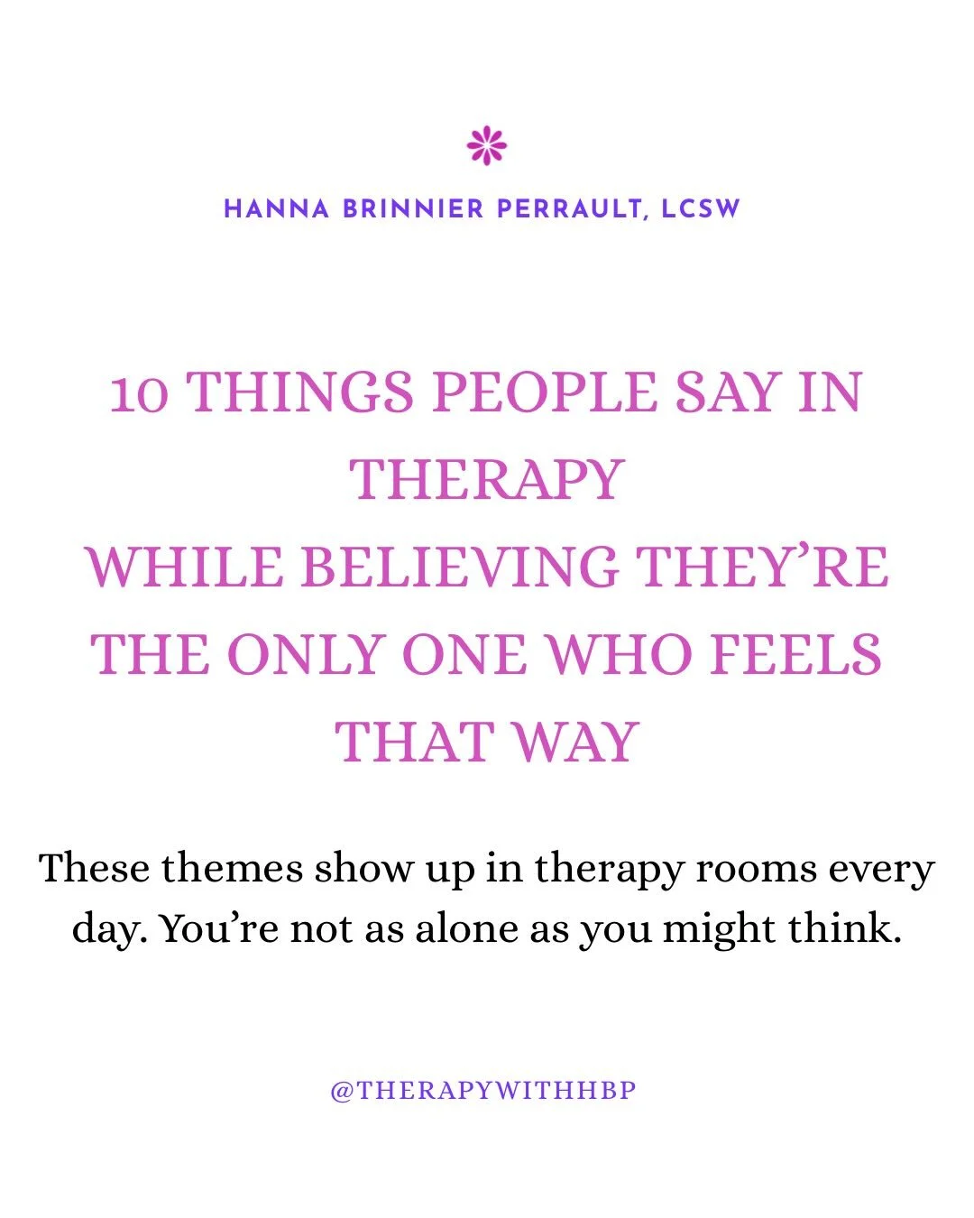 Different stories. Different histories. 
But many of the same underlying themes show up in the therapy room again and again&hellip; 🧠

&bull; &ldquo;Am I too much?&rdquo;
&bull; &ldquo;What&rsquo;s wrong with me?&rdquo;
&bull; &ldquo;Why does everyo