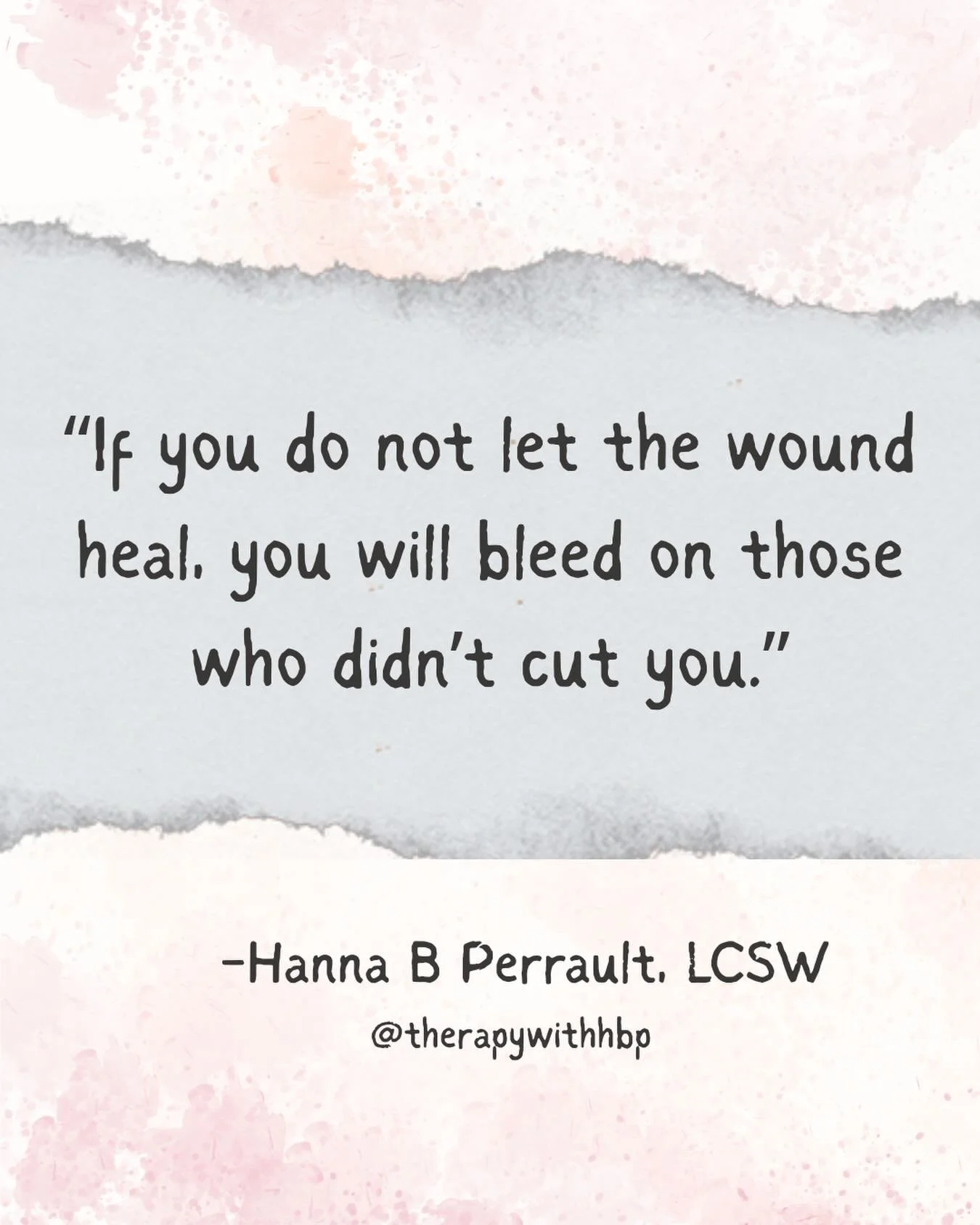 &ldquo;If you do not let the wound heal, you will bleed on those who didn&rsquo;t cut you.&rdquo;

Unhealed pain doesn&rsquo;t always look like pain.

Sometimes it looks like:
	&bull;	Reacting bigger than the moment
	&bull;	Pulling away before anythi
