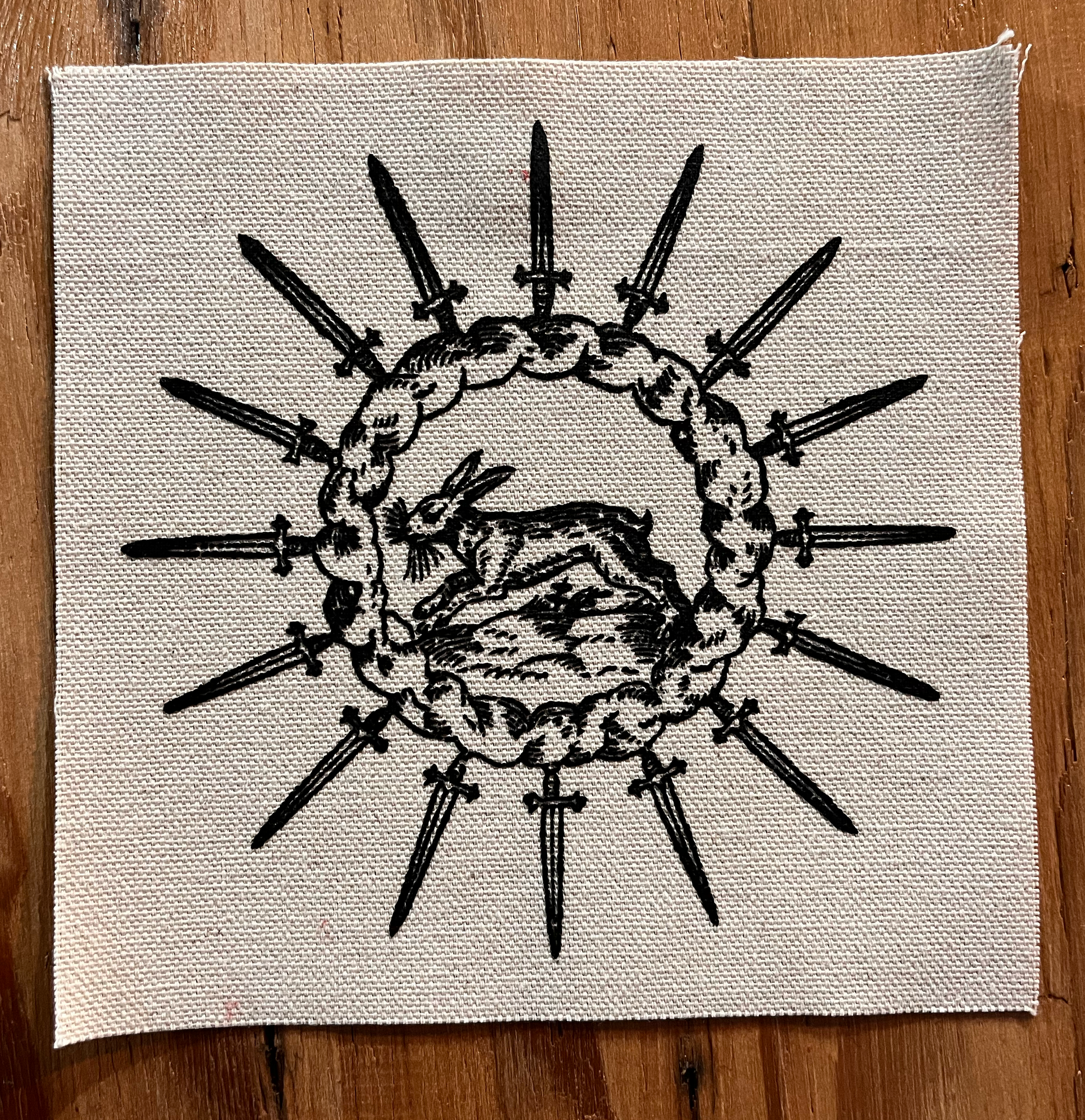 Rabbit Circle Small Patch Black on Natural.png