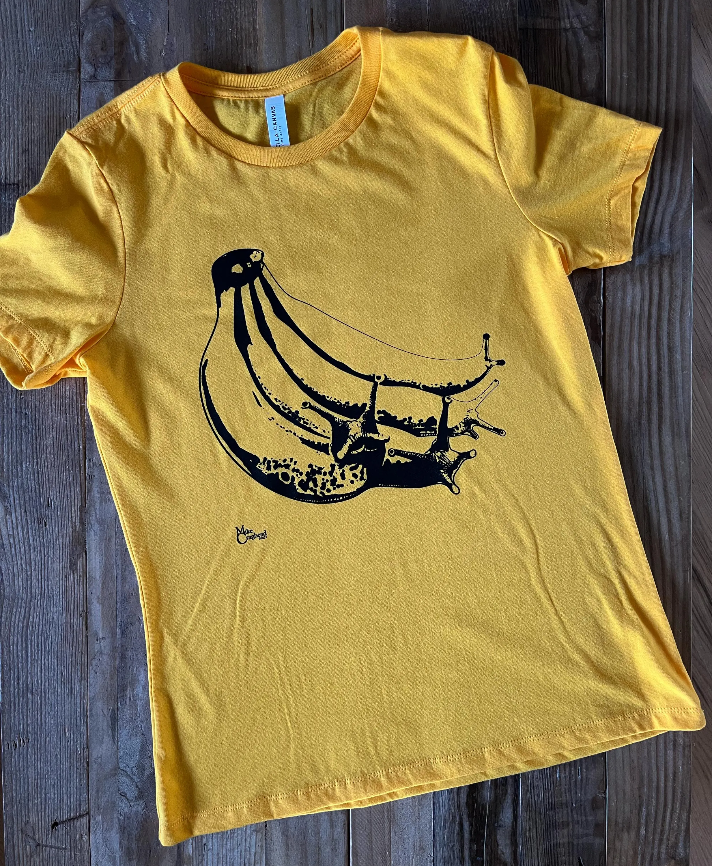Bunch of Banana Slugs - Gold T-Shirt - WOMEN