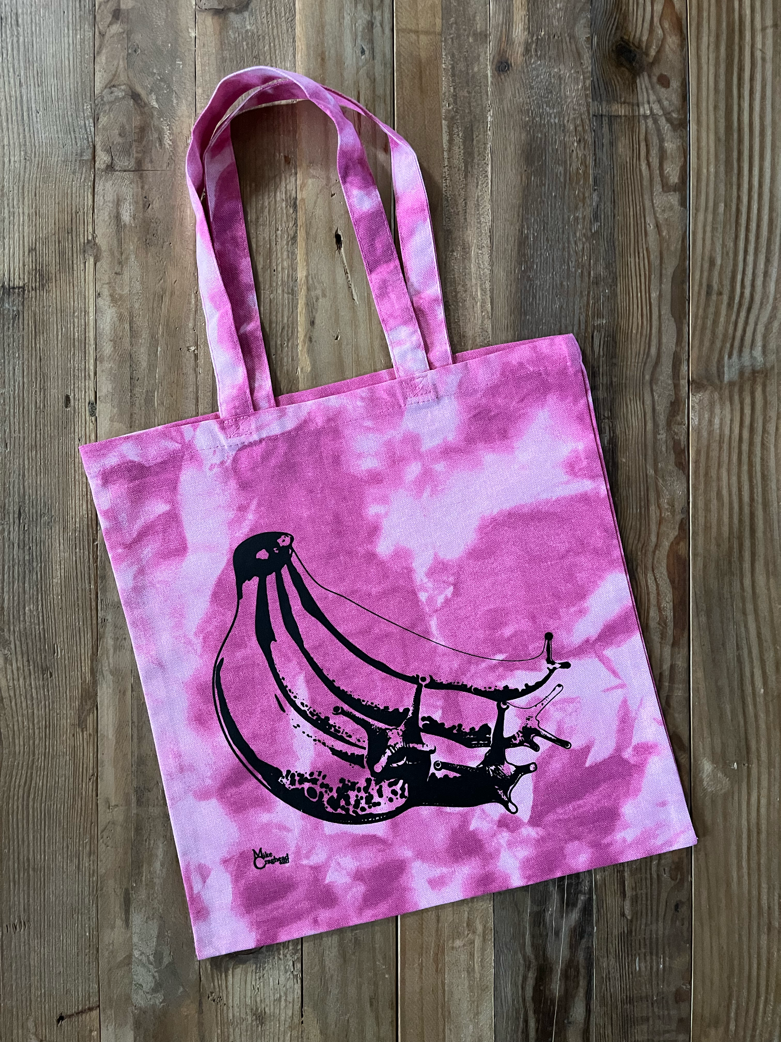 Bunch of Banana Slugs Pink Tie-Dye Heavy Duty Tote 01.png