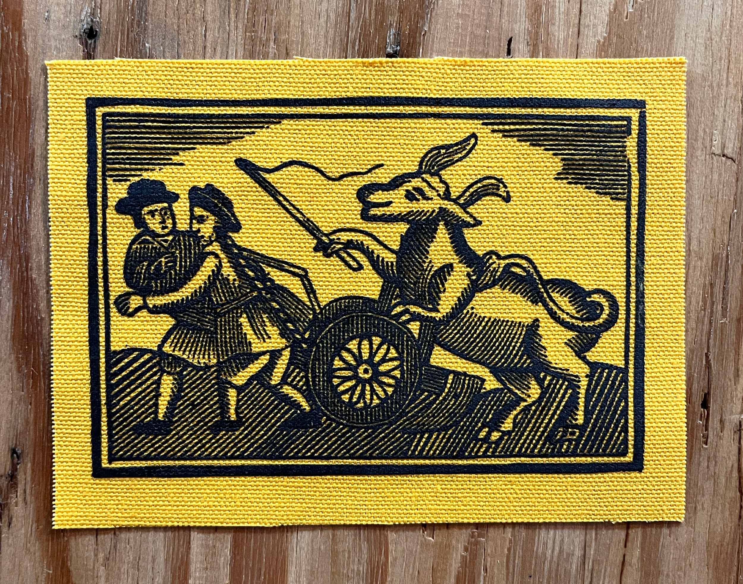 Bull Farmer Small Patch Black on Yellow.png