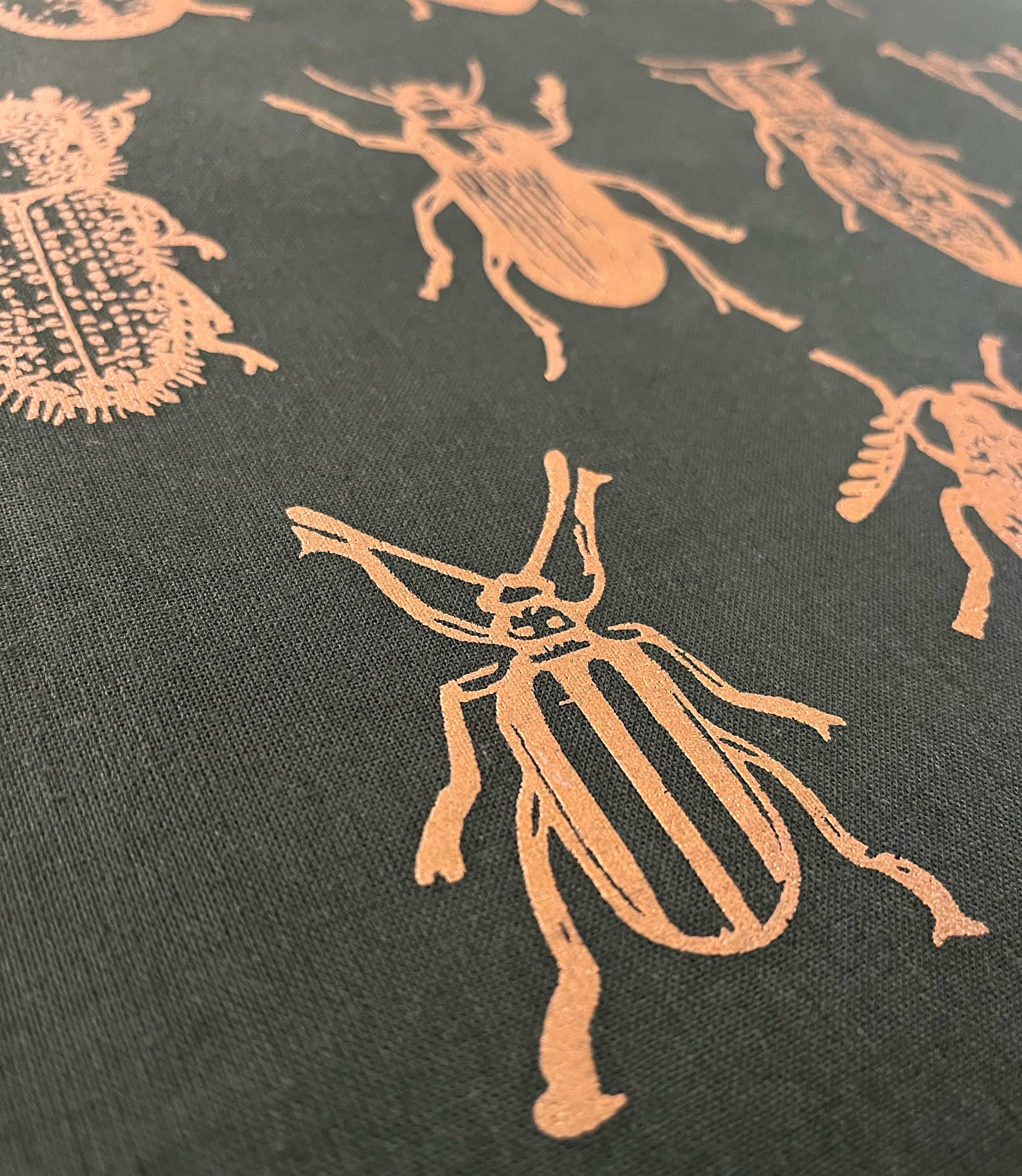 Bunch of Bugs Forest Green Medium Duty Tote 02.png