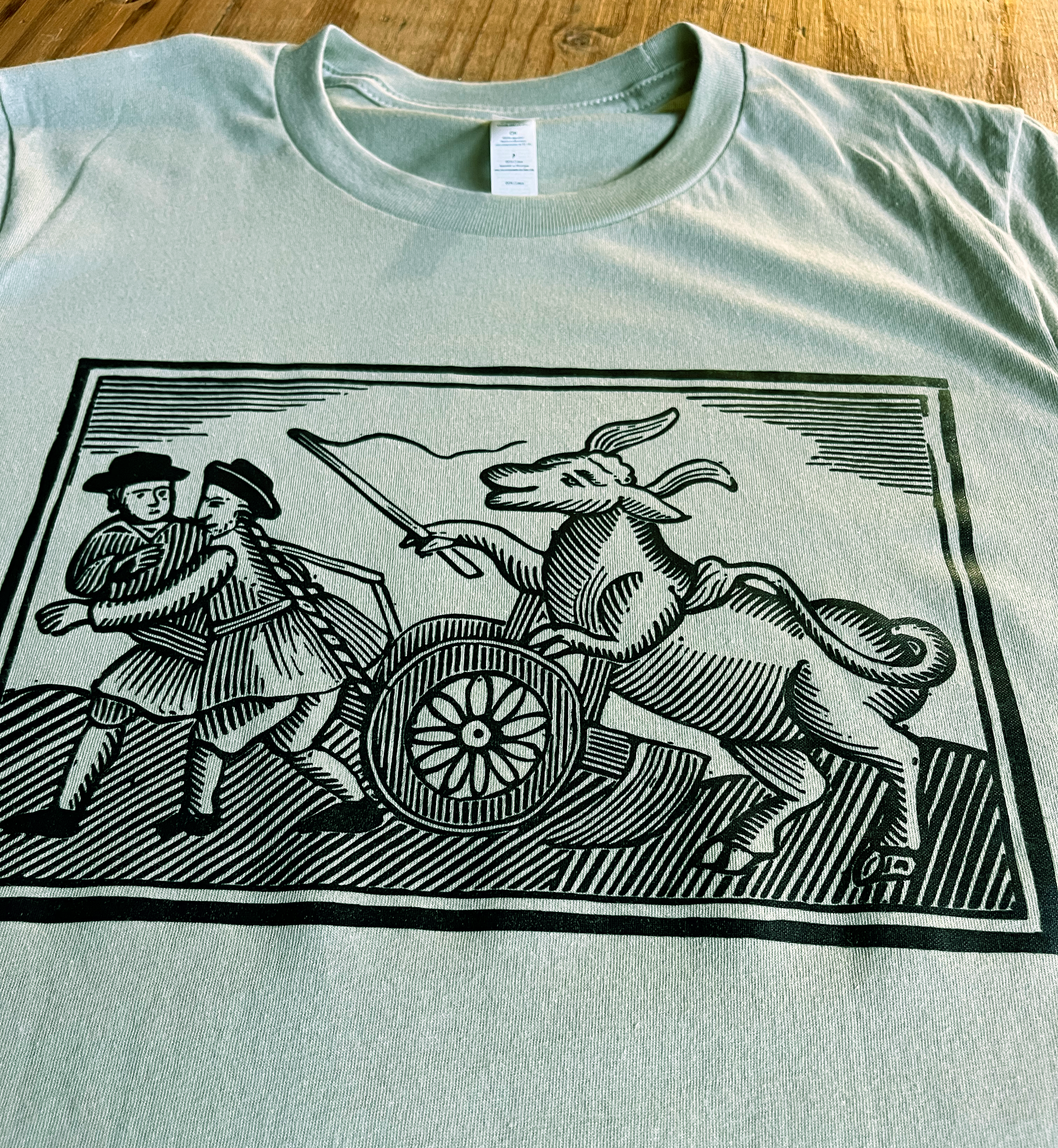 Bull Whipping Farmers - Thyme Green T-Shirt - Unisex/Mens