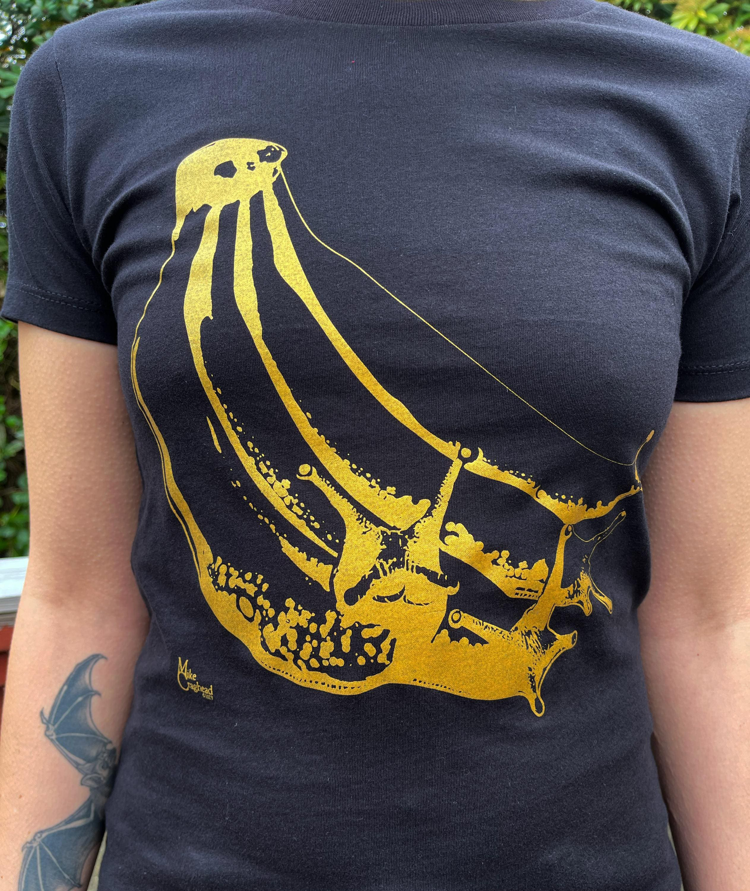 Bunch of Banana Slugs - Black T-Shirt - WOMEN