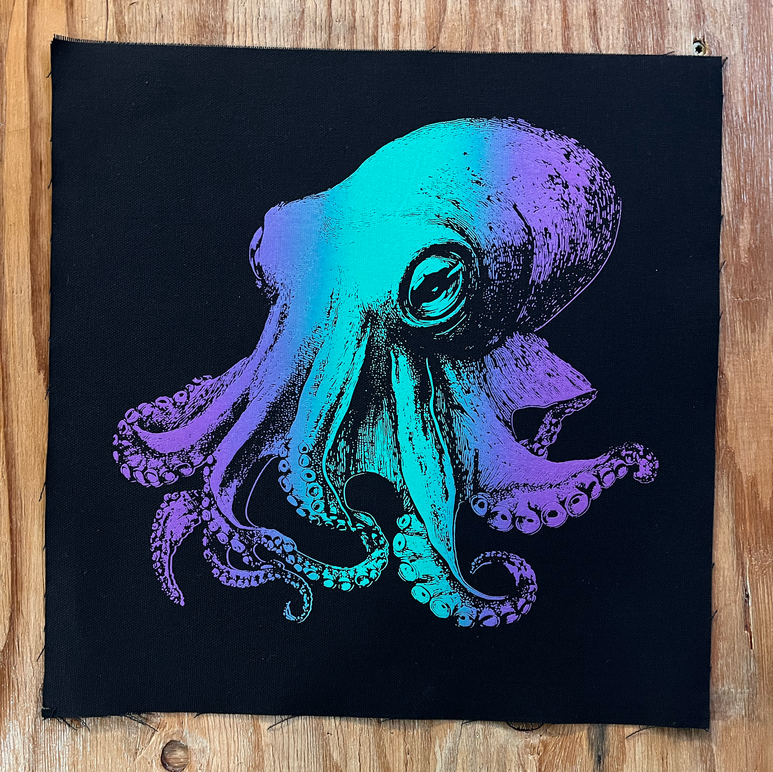 Octopus - Large Canvas Back Patch