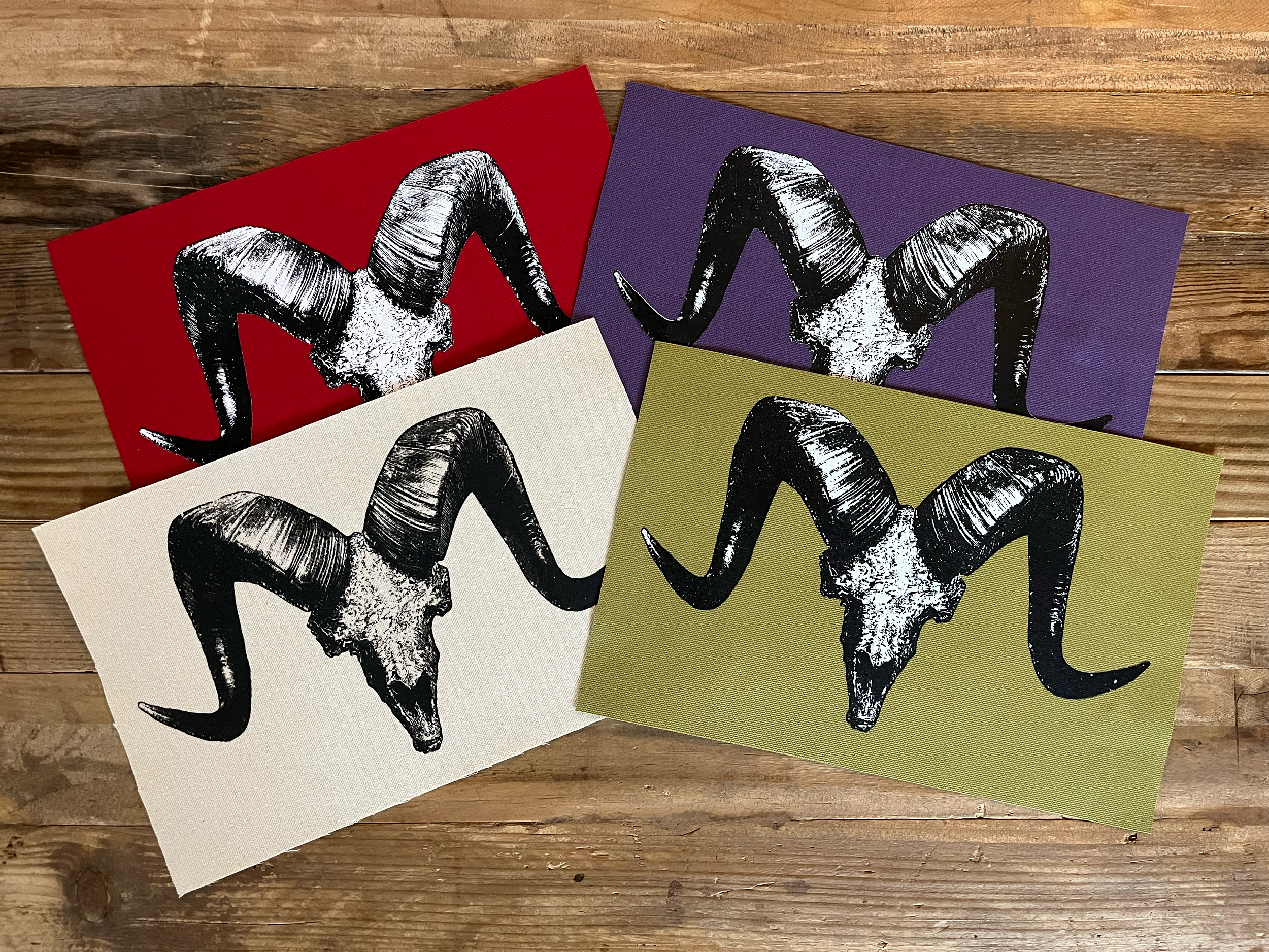 Goat Skull - Large Canvas Back Patch