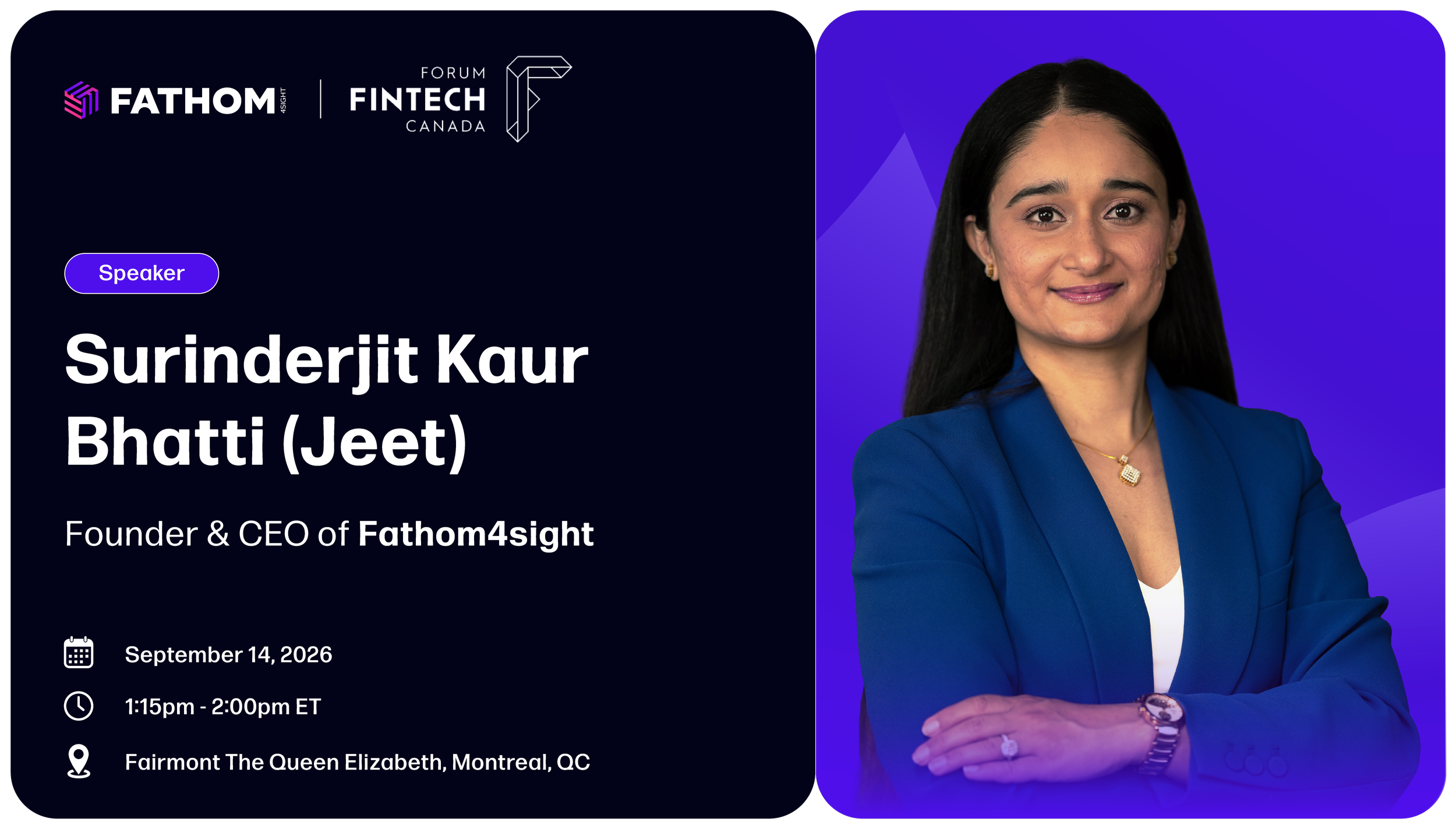 Fathom4sight Returns to the Canada Fintech Forum 2026