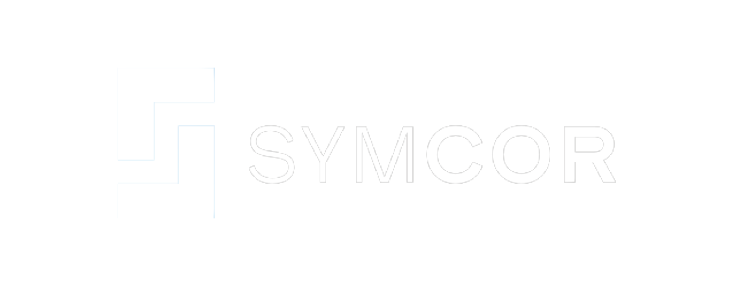 The logo of SYMCOR with a stylized