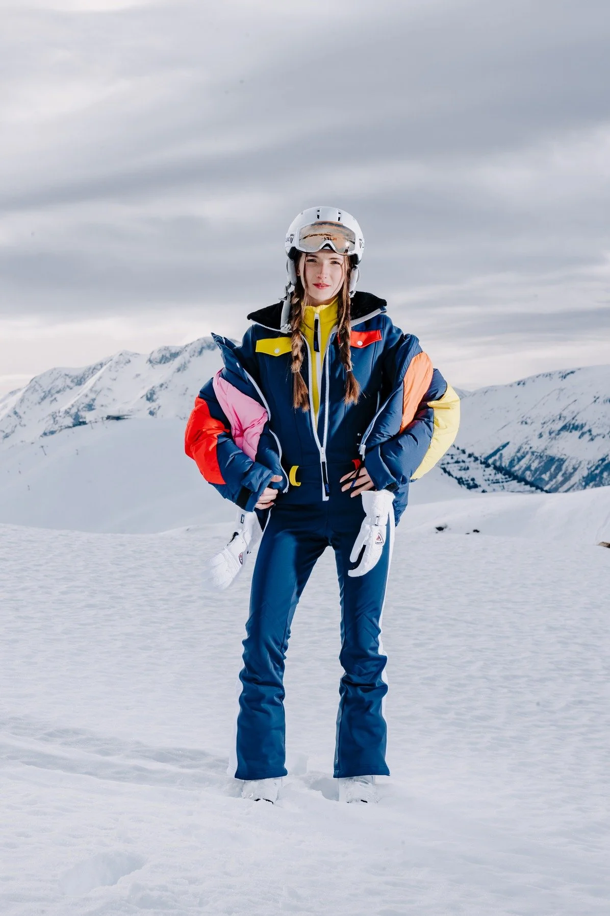 ROSSIGNOL x JCC FW24/25 styled by apolline coquet shot by florian monot
JEAN CHARLES DE CASTELBAJAC -  ski jackets, ski boots, skis, and ski pants.