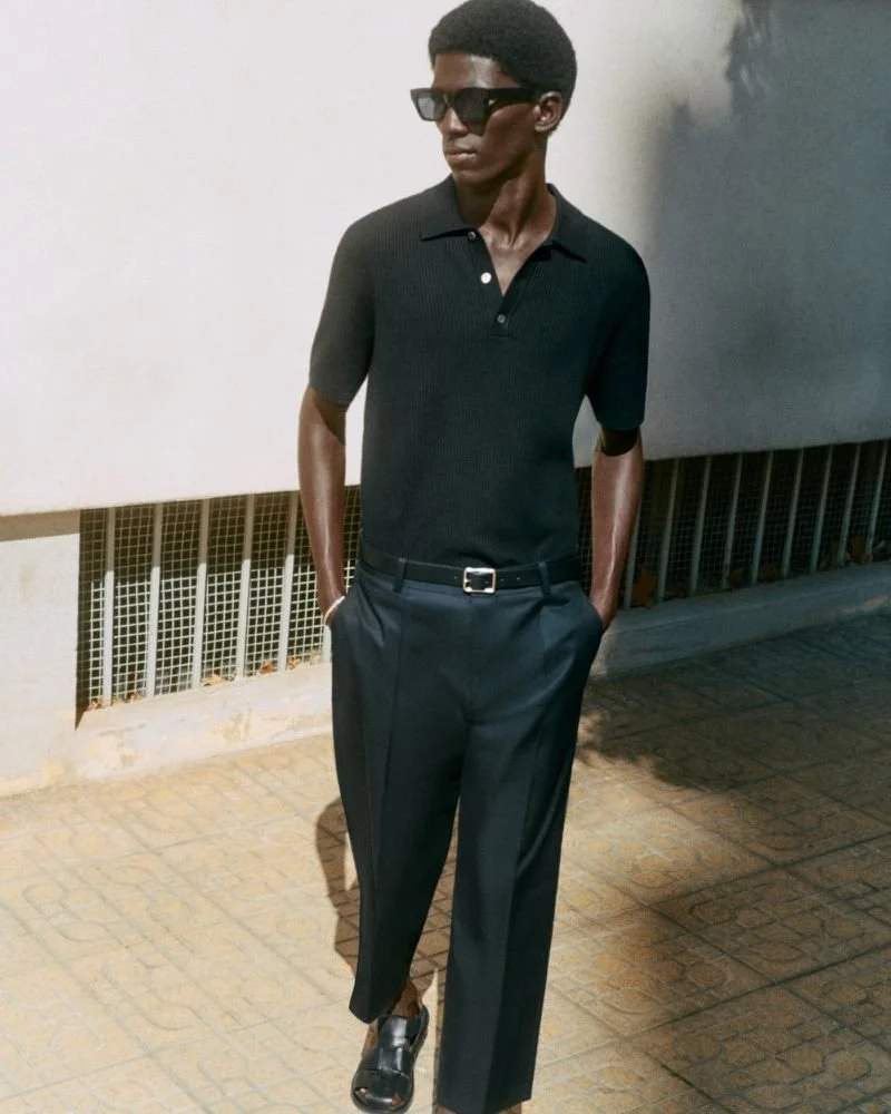 Moustapha Sy by Daniel Shea for COS Summer 2023 Ad Campaign. Hair Stylist: Ryan Mitchell. Makeup Artist: Siddhartha Simone. Art Director: Andy Knappett