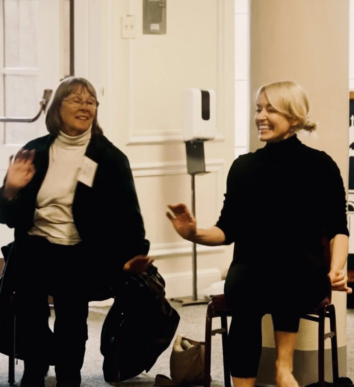 Group creative movement class for caregivers in Los Angeles, building community through therapeutic dance.