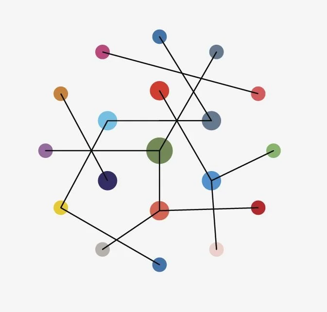 Glaskugel vor geratsertem Boden und Himmel