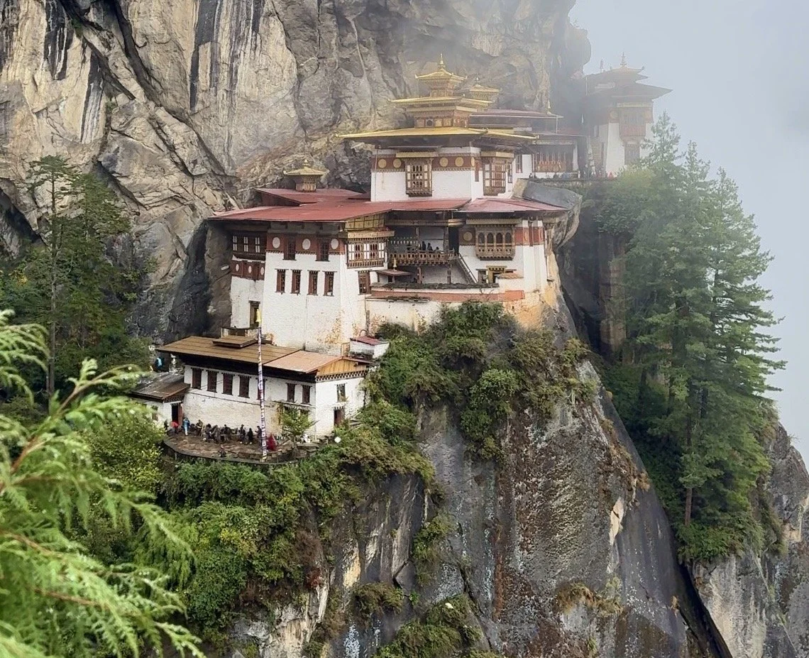 Taktsang Tiger's nest Monastery perched on a cliff face above the Paro Valley, bhutan