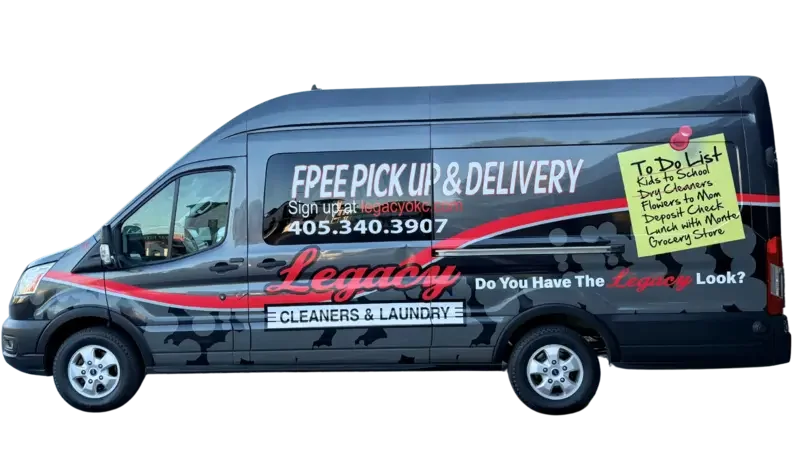Legacy Cleaners & Laundry free pickup and delivery van