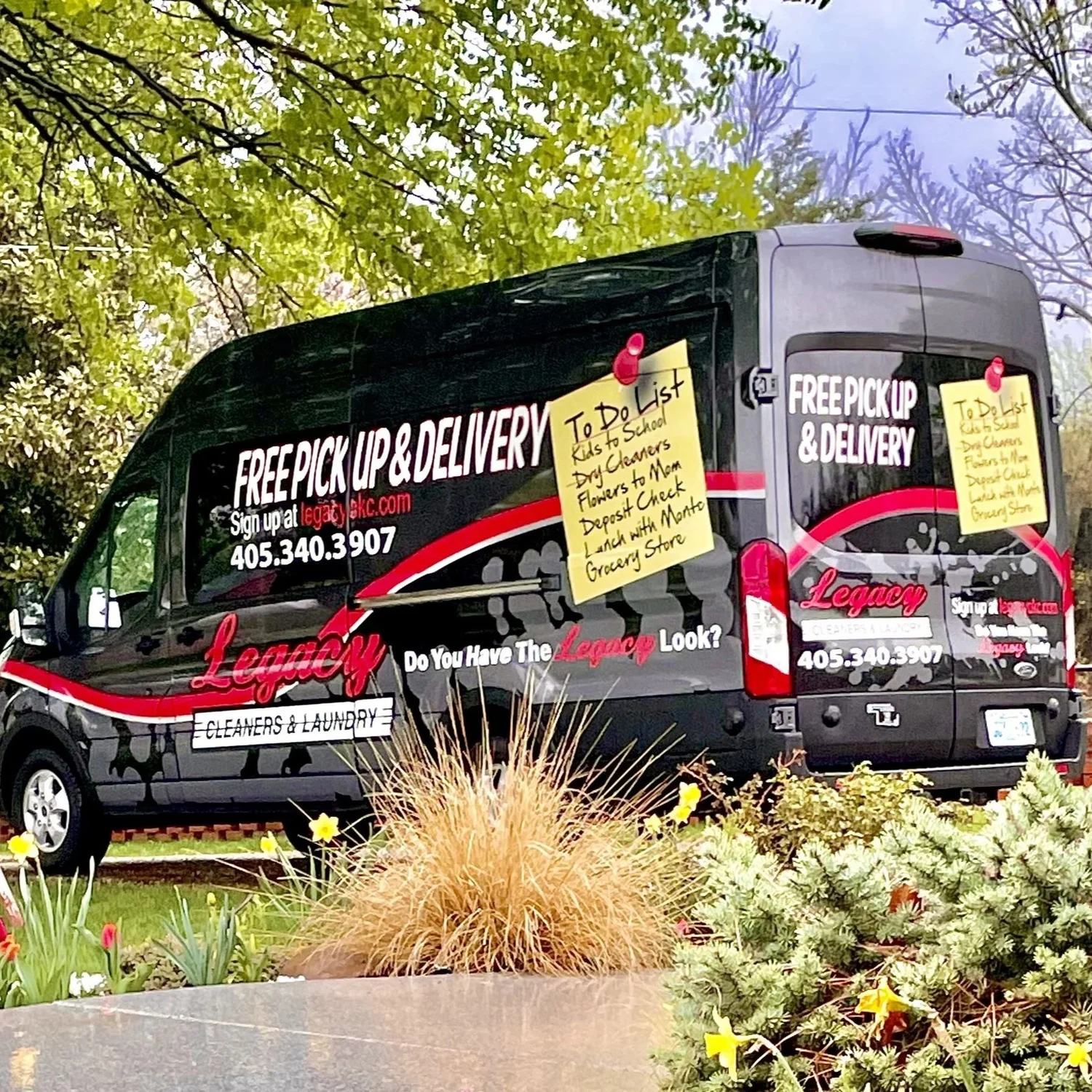 Legacy Cleaners pickup and delivery laundry service