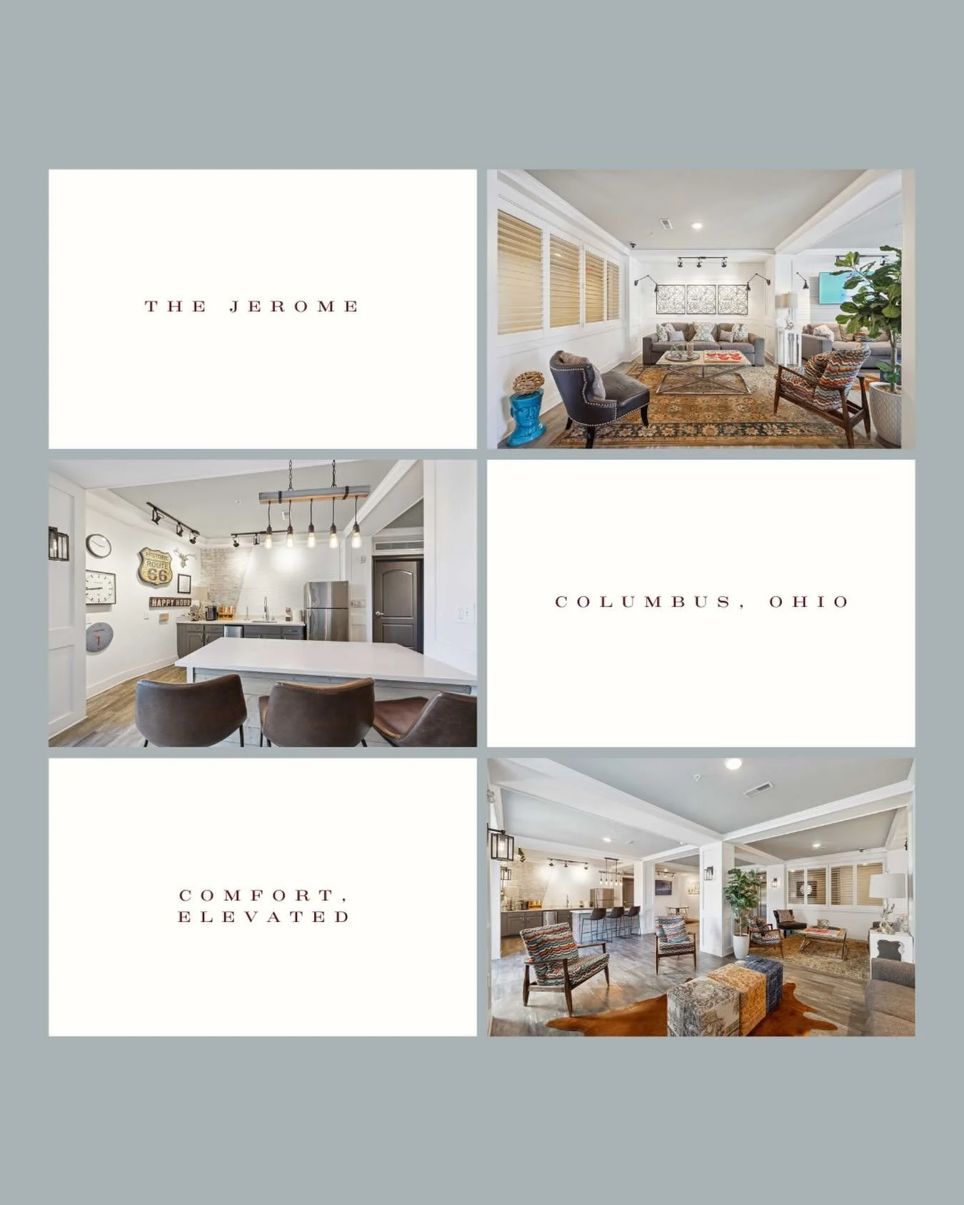 Where comfort meets style. ✨
Welcome to The Jerome &mdash; thoughtfully designed spaces in the heart of Columbus, Ohio.