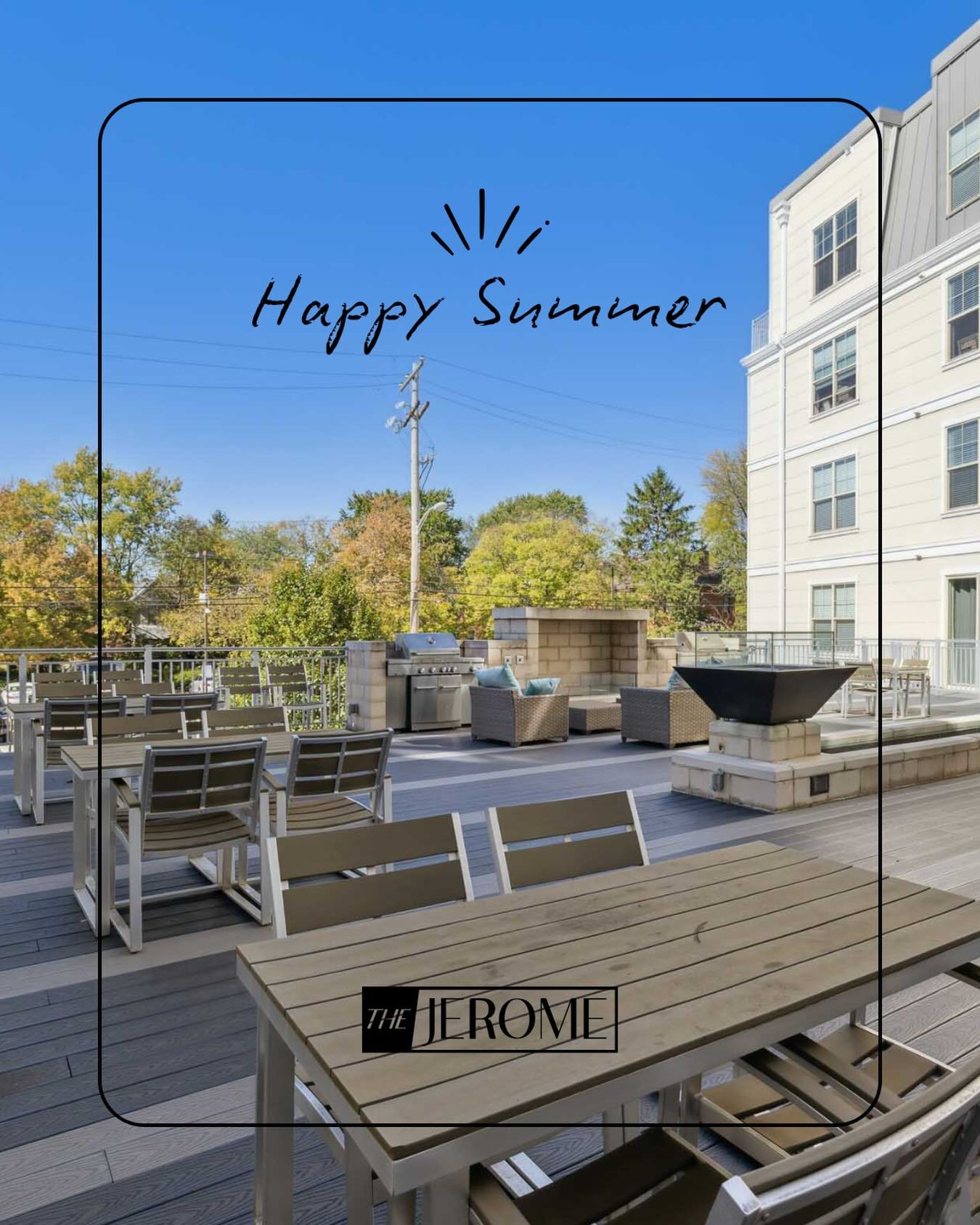 ☀️ June has arrived, and summer is just getting started. We&rsquo;re looking forward to a season full of sunshine, city adventures, and good times in the Short North. Happy Summer from The Jerome! ✨
