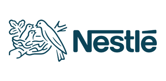 Nestlé logo with a bird on a nest illustration