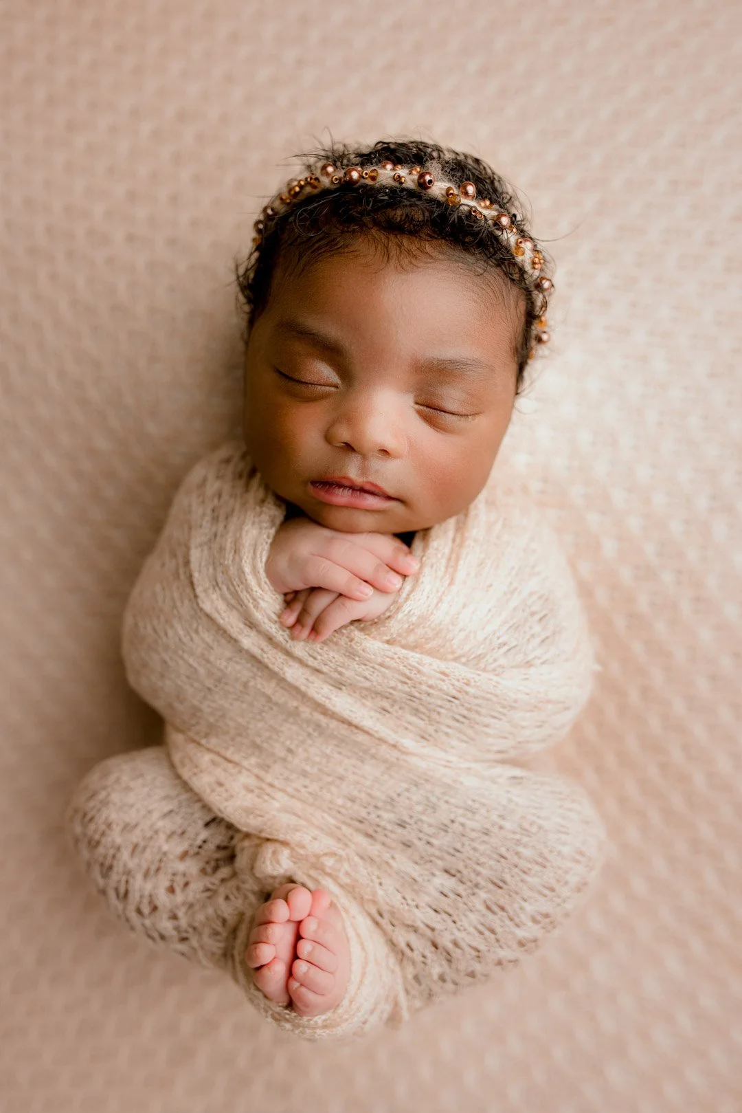 Sleeping newborn photographed in Bonney Lake