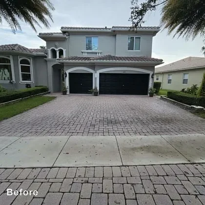 Paver cleaning and sealing service for outdoor living areas in Miramar, FL
