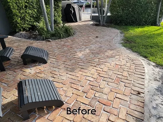 Replacement of paver driveway supporting long-term outdoor living use in Palm Beach, FL
