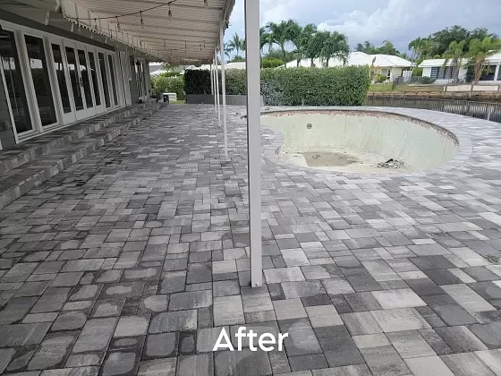 New patio pavers installed for elegant outdoor living in Palm Beach, FL