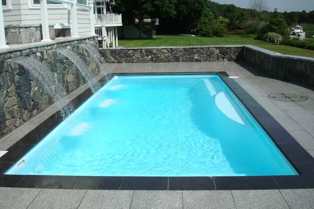 Outdoor pool finishing