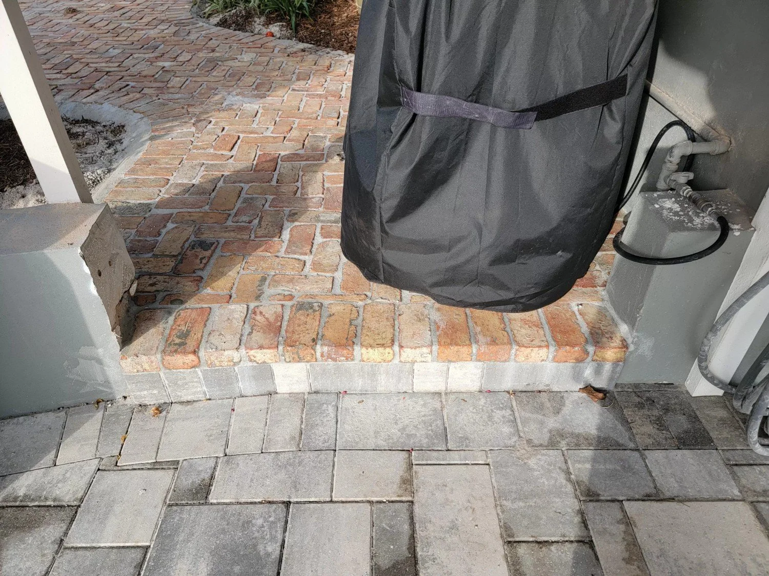 Paver walkway rebuilt as part of a full replacement project in Palm Beach, FL