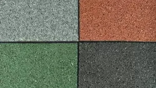 Rubber paving material