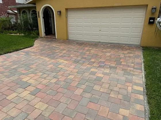 Paver driveway surface prepared for long-term durability in Pompano Beach, FL