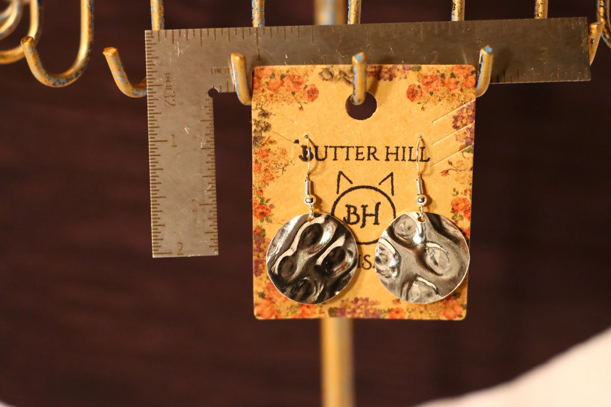 Air Chased Sterling Silver Earrings