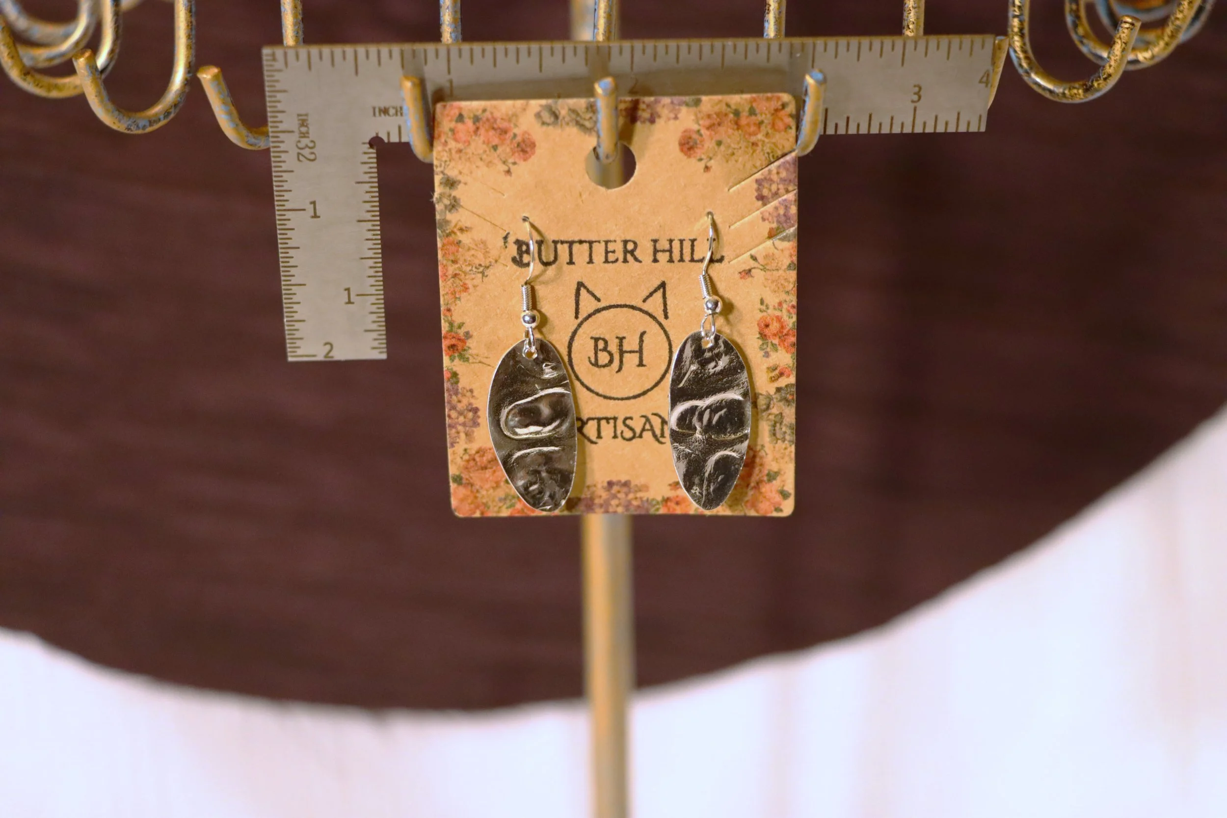 Air chased Sterling Silver Earrings