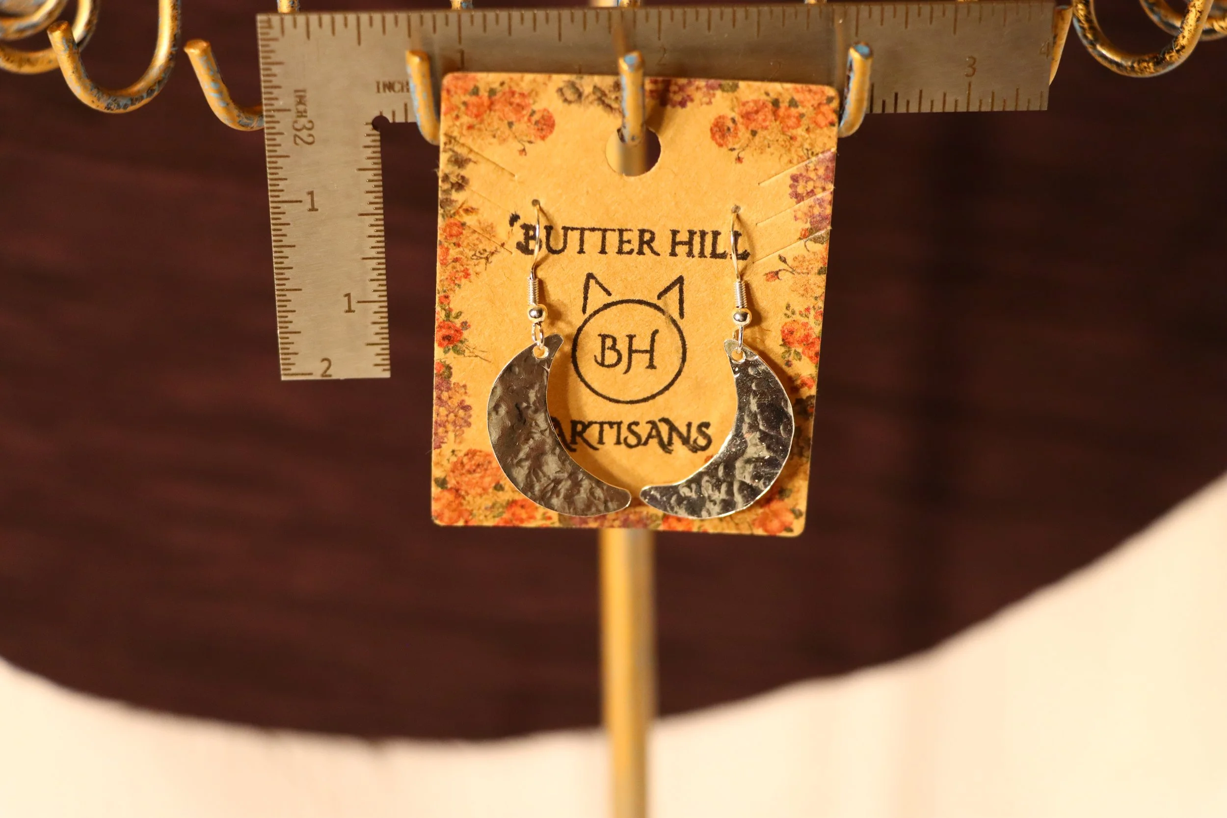 Sterling Silver Crescent Moon Earrings