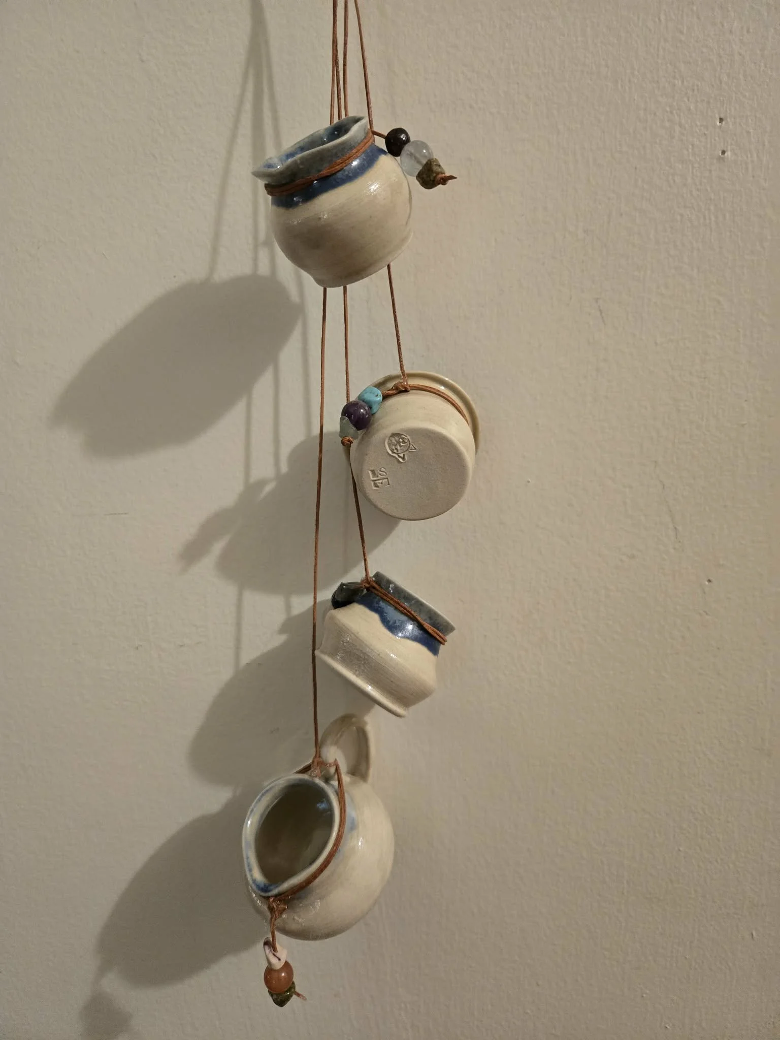 Blue & Ivory Unique Ceramic Garland