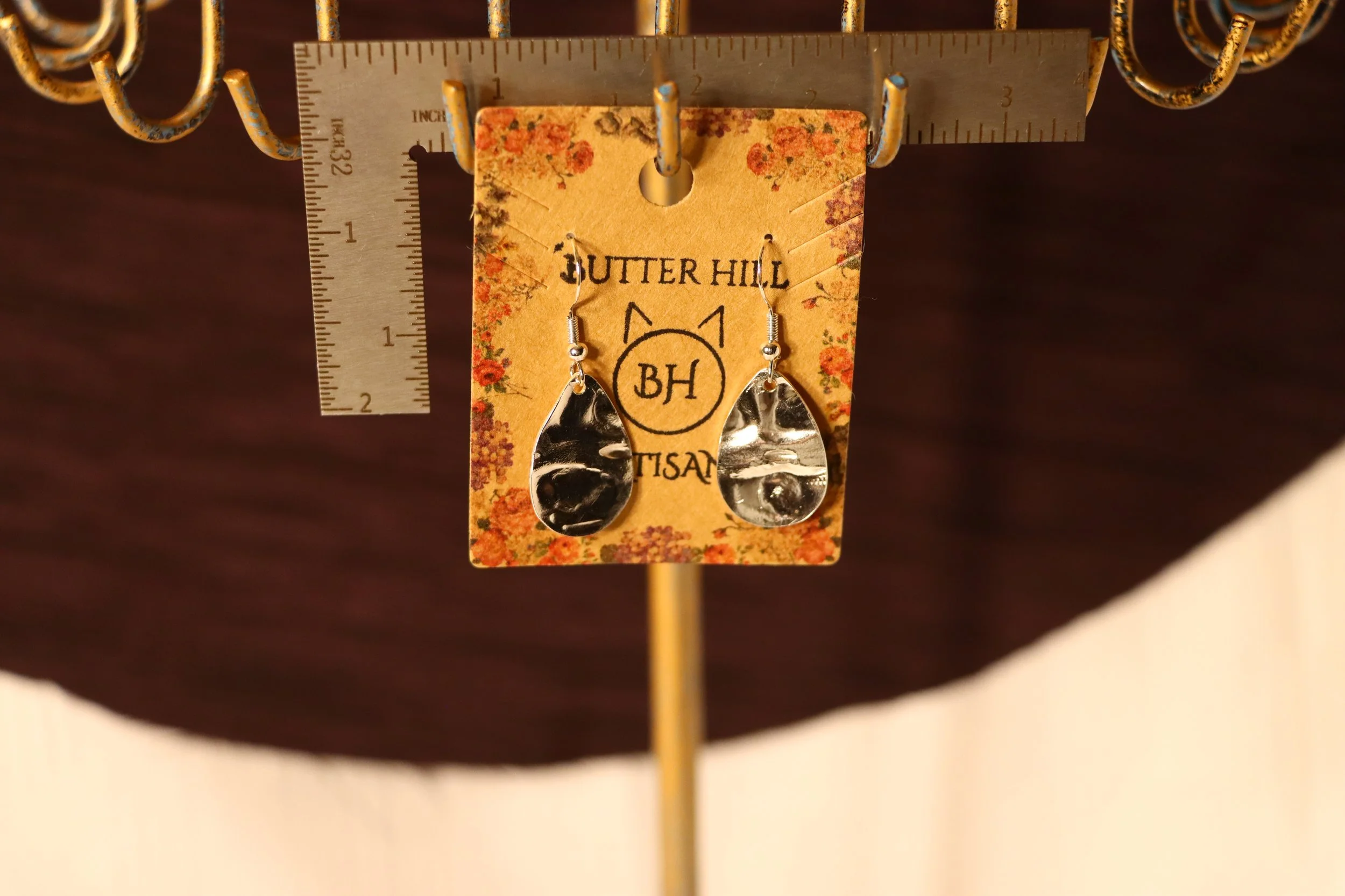 Air Chased Sterling Silver Earrings