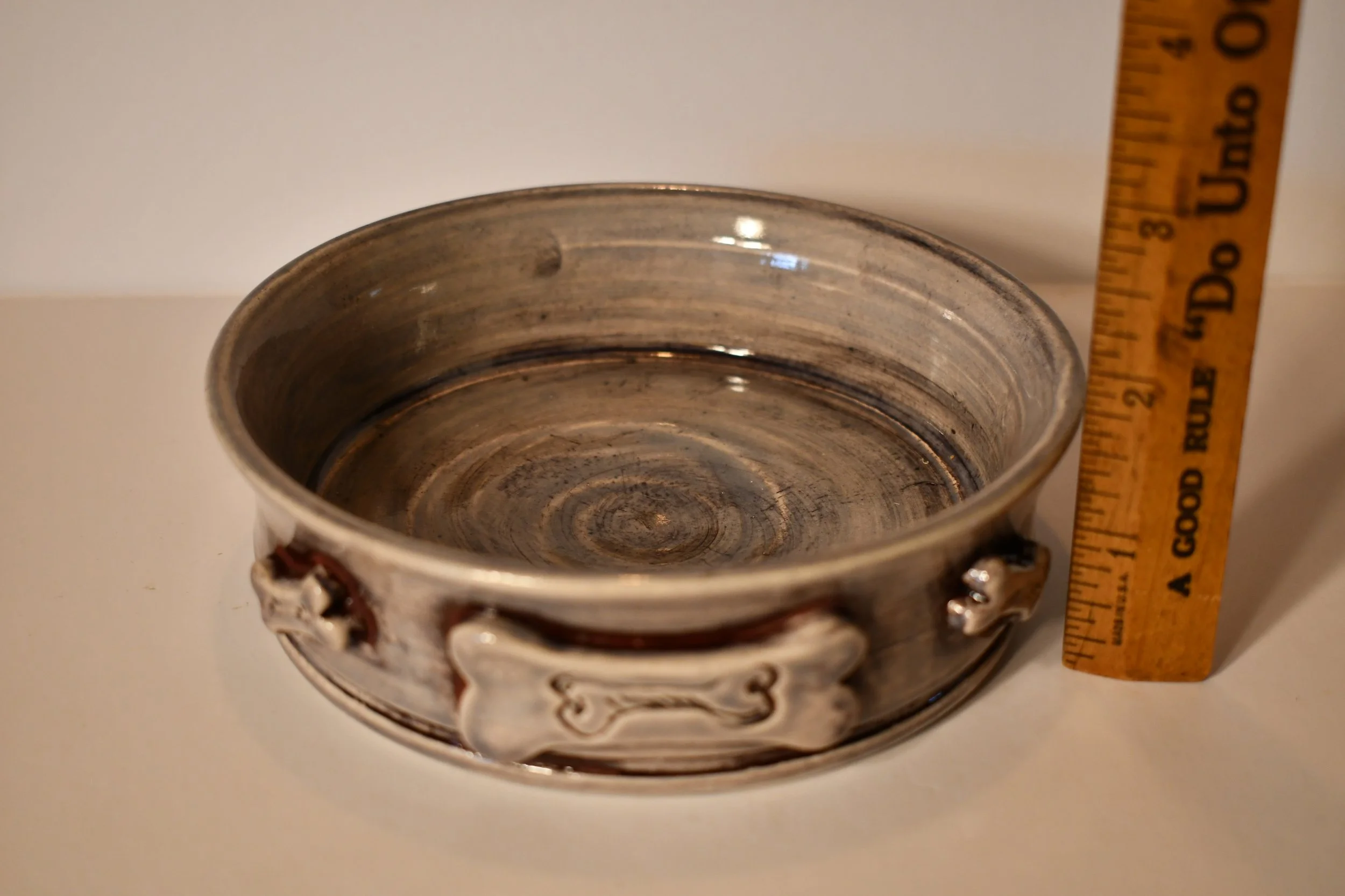 Custom Thrown and Glazed Dog Food Bowl