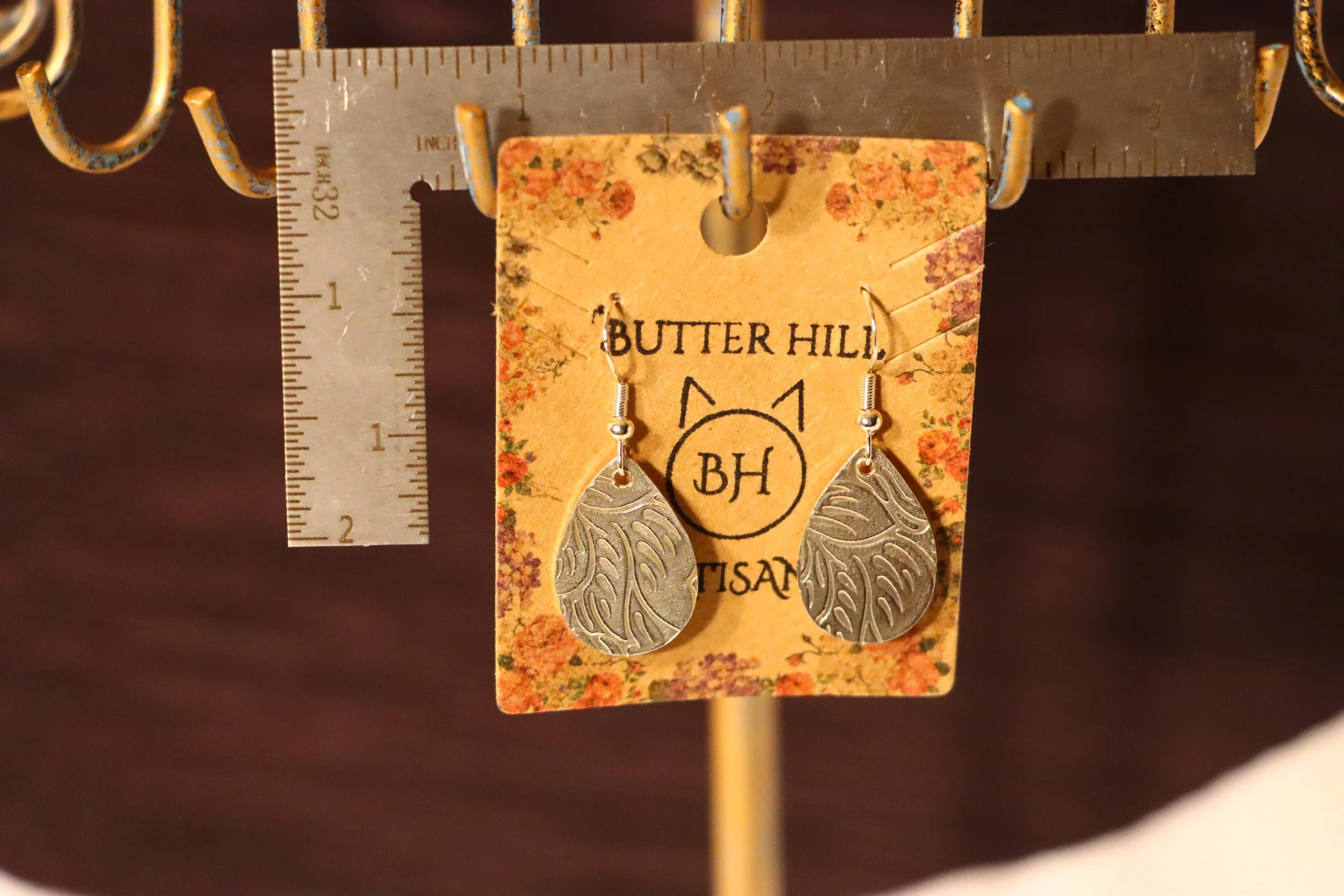 Artisan Sterling Silver Tear Drop Earrings