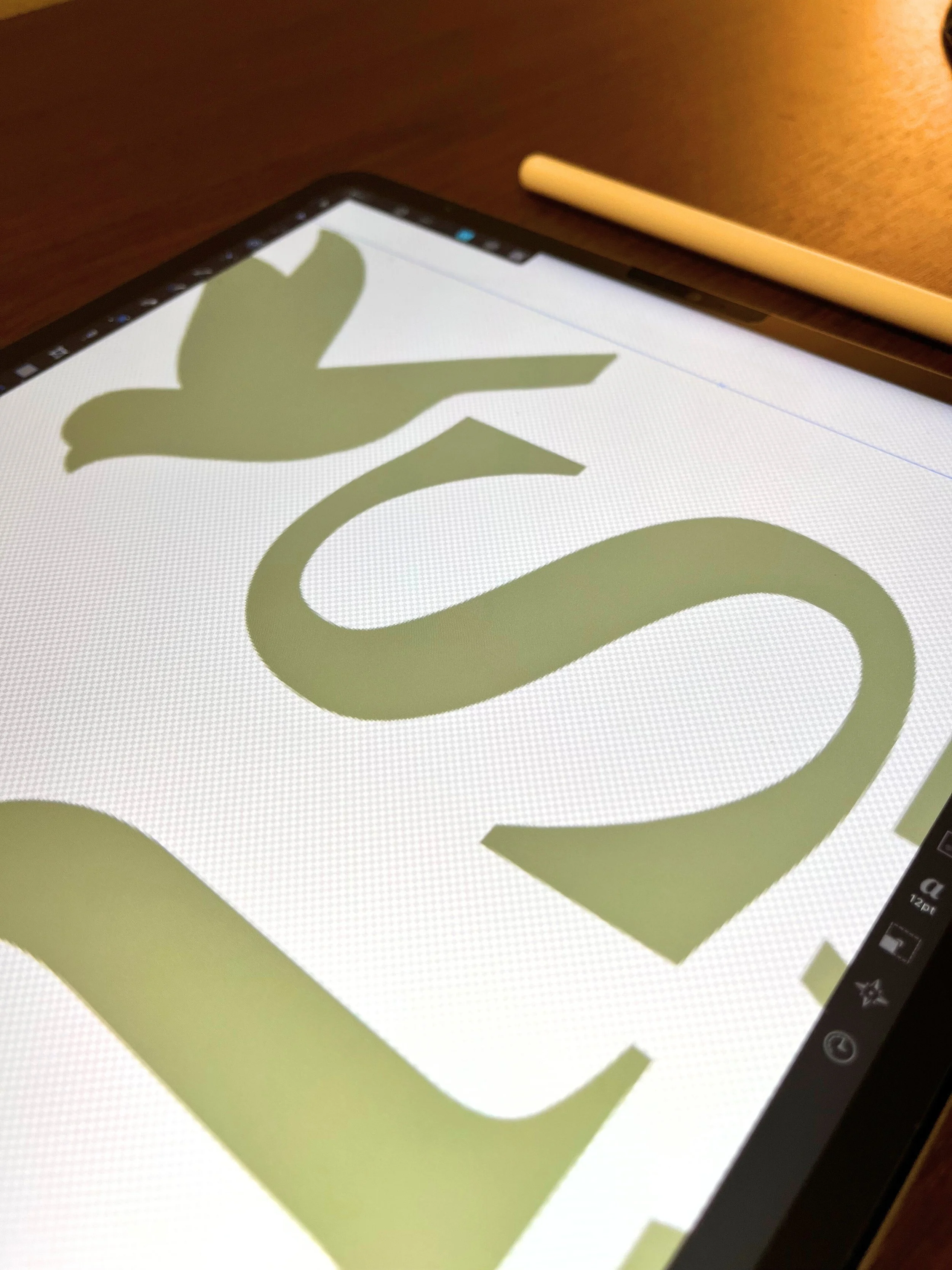 Image of a logo being rebuilt in a new color.